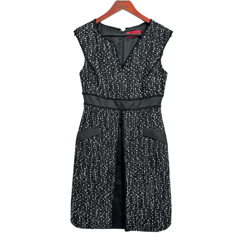 Authentic Carolina Herrera Womens silk blend Tweed Sheath Dress Size 6